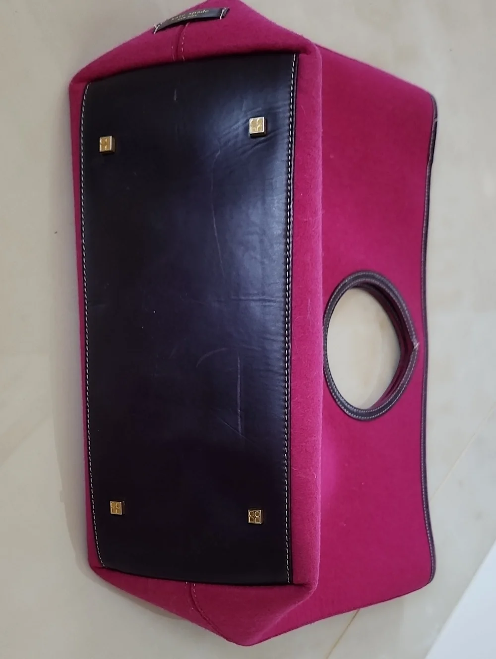 Kate Spade Fucshia Pink Satchel Tote With Pouch
